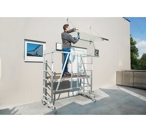 Klappgerüst 0,6x1,60 m, türengängig, Plattformhöhe 1 m | © MUNK GmbH Klappgerüst 0,6x1,60 m, türeng., PF-Höhe 1 m | © MUNK GmbH